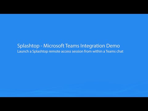 Splashtop - Demonstração de Integração de Equipas Microsoft
