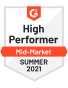 High performer mid-market summer 2021 logo